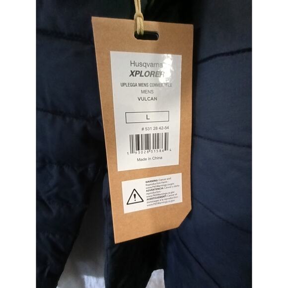 Husqvarna Uplegga Convertible Puffer Jacket / Vest Navy Blue Men’s Size Large... - Picture 6 of 6